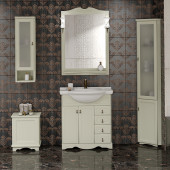 Шкаф Opadiris Клио 30 L, слоновая кость, матовое стекло