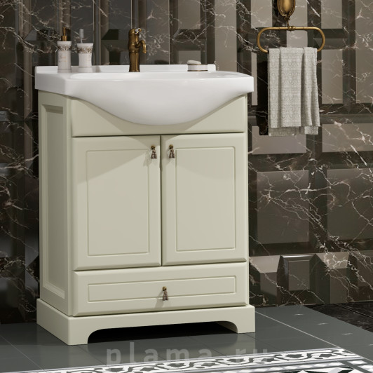 Тумба для комплекта Opadiris Клио 65 напольная, слоновая кость