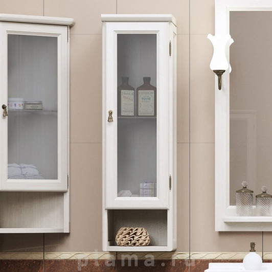 Шкаф Opadiris Клио 30 R беленый бук, матовое стекло