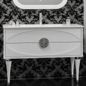 Тумба для комплекта Smile Ибица 120 белая, фурнитура хром