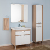 Зеркало-шкаф Aquanet Гретта 70 светлый дуб