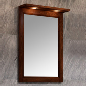 Зеркало Opadiris Клио 56 орех антикварный, с подсветкой