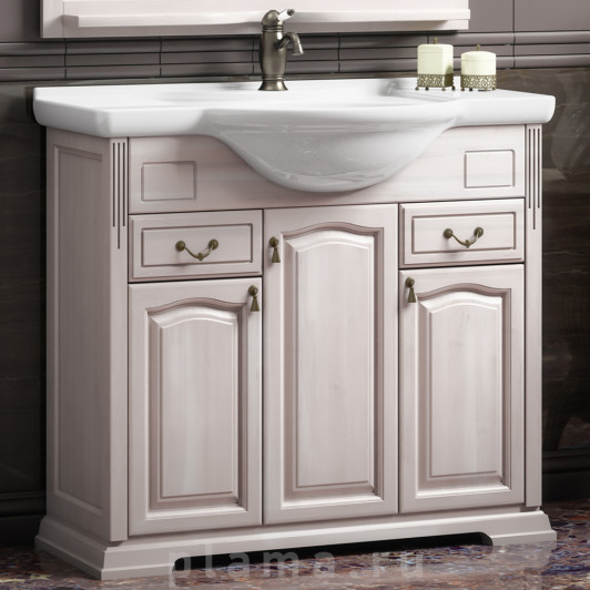 Тумба с раковиной Opadiris Риспекто 95 беленый бук