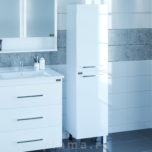 Шкаф-пенал СанТа Вегас 40 универсальный, с бельевой корзиной