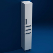 Шкаф-пенал Triton Ника 30 R, 2 двери, 2 ящика, с бельевой корзиной, белый