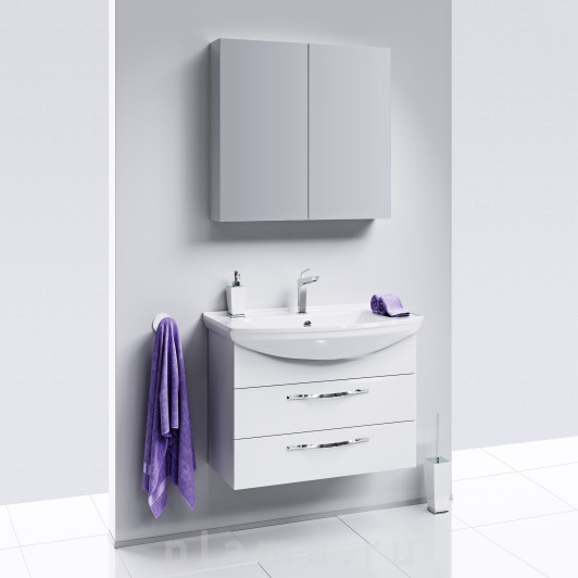 Мебель для ванной Aqwella Allegro 75 с 2 ящиками