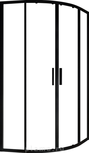 Душевой уголок Ravak BLSCP4-80 профиль черный