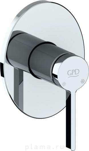 Смеситель GPD Gildo MAD165 С ВНУТРЕННЕЙ ЧАСТЬЮ, для душа plama.ru
