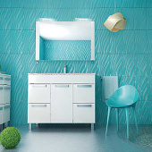 Мебель для ванной Triton Ника 100 напольная, 1 дверь, 4 ящика, белая