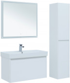 Зеркало Aquanet Nova Lite 100 белый глянец