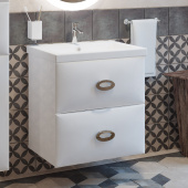 Тумба с раковиной Marka One Ovale 60П White