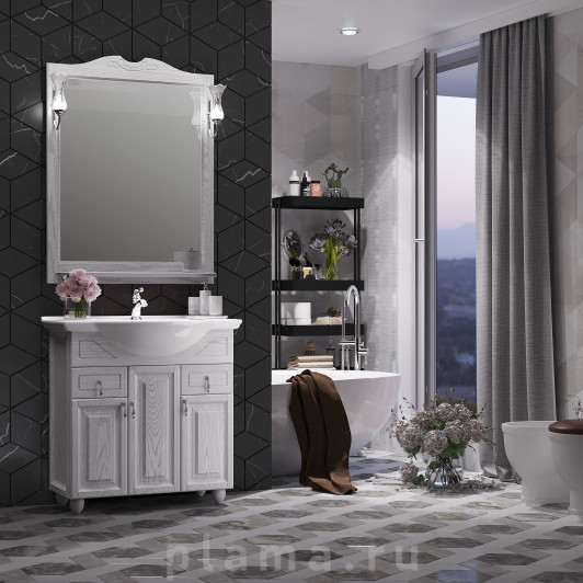 Зеркало Opadiris Тибет 85 ясень белое серебро