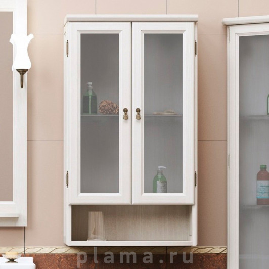 Шкаф Opadiris Клио 60 беленый бук, матовое стекло