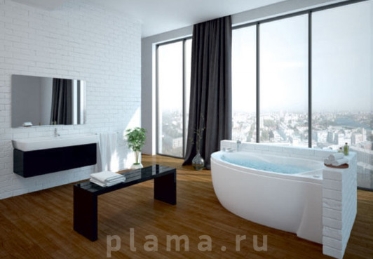 Акриловая ванна Акватек Бетта 160 R, с фронтальным экраном