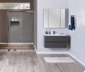 Зеркало-шкаф Aquanet Алвита 100 серый антрацит