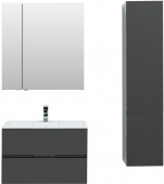 Зеркало-шкаф Aquanet Алвита 80 серый антрацит