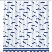 Штора для ванной Fixsen Dolphins FX-1502 без колец