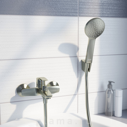 Смеситель IDDIS Ray RAYBN02i02 для ванны с душем, сатин plama.ru