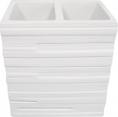 Стакан Ridder Brick 22150201 для зубных щеток, белый