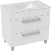 Тумба для комплекта Triton Ника 90 напольная, 2 ящика, белая
