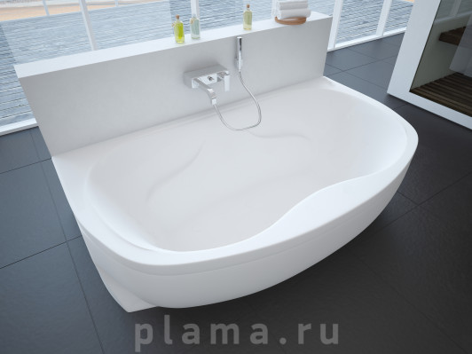 Акриловая ванна Акватек Мелисса вклеенный каркас
