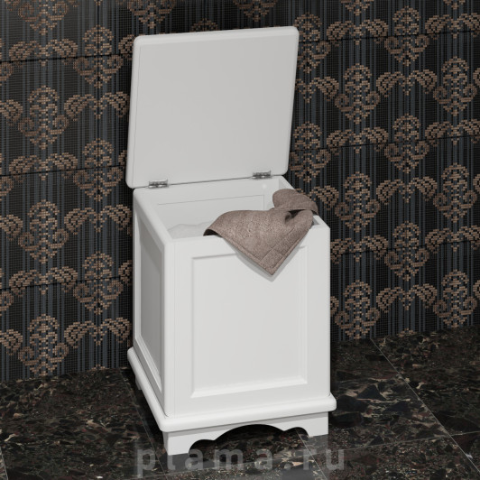 Тумба Opadiris Клио напольная, белая с откидным верхом